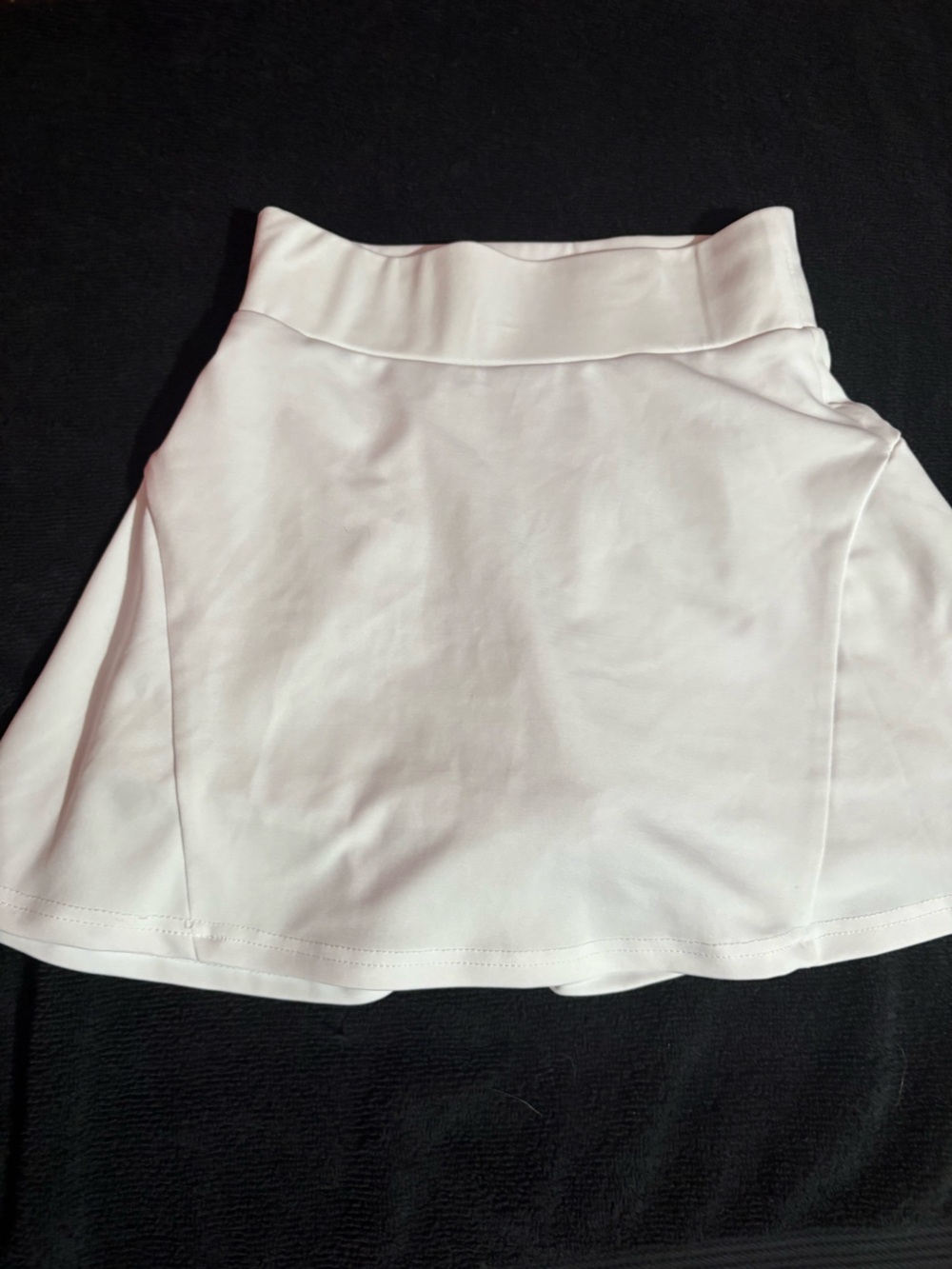 Women's White Tennis Skirt with High Waist